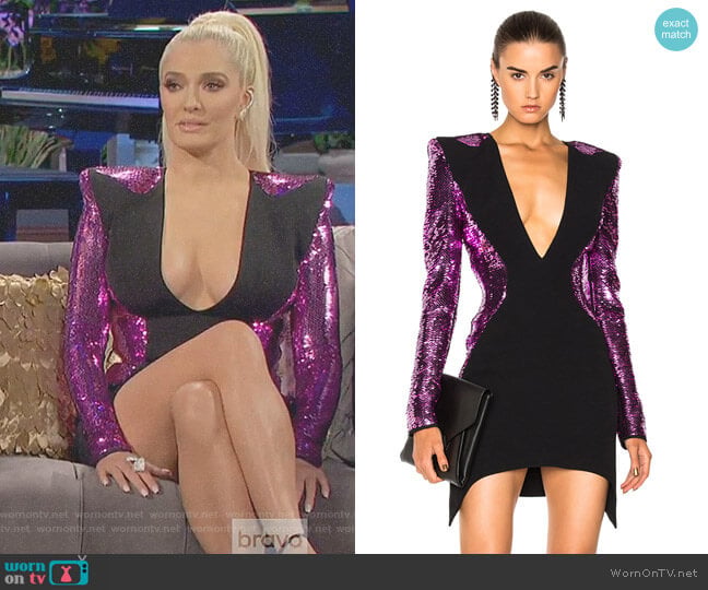 Mugler Sequin Mermaid Dress worn by Erika Jayne on The Real Housewives of Beverly Hills