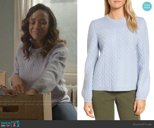 Nordstrom Signature Cable Cashmere Sweater worn by Jacinda (Dania Ramirez) on Once Upon A Time