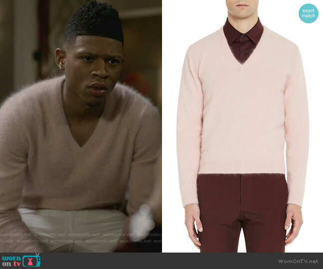 Prada Angora-Blend V-Neck Sweater worn by Hakeem Lyon (Bryshere Y. Gray) on Empire
