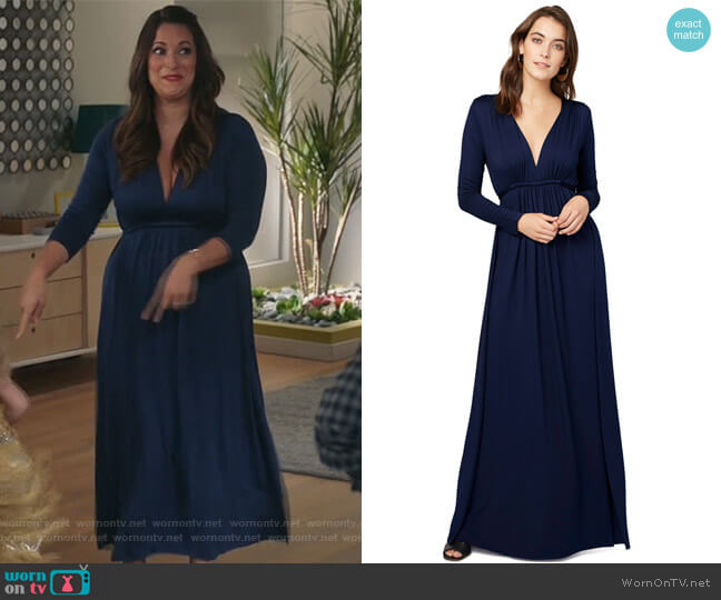 Rachel Pally Long Sleeve Full Length Caftan worn by Colleen Brandon-Ortega (Angelique Cabral) on Life in Pieces