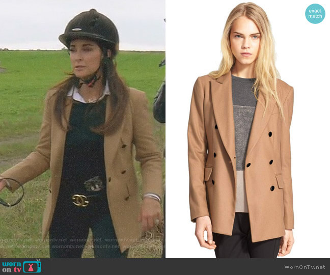 Rag & Bone Corin Wool Blend Blazer worn by Kyle Richards on The Real Housewives of Beverly Hills