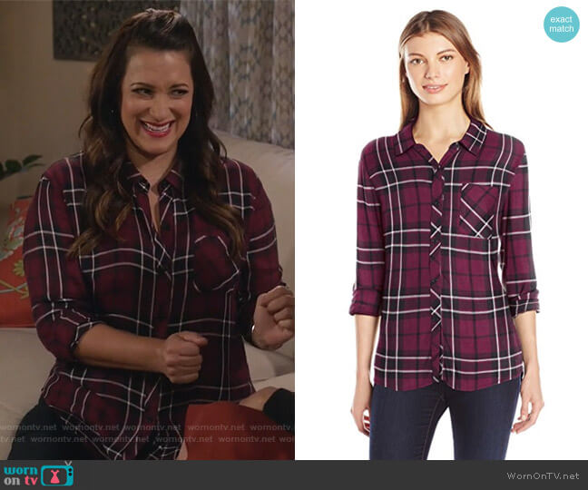 Rails Plaid Hunter Shirt worn by Colleen Brandon-Ortega (Angelique Cabral) on Life in Pieces