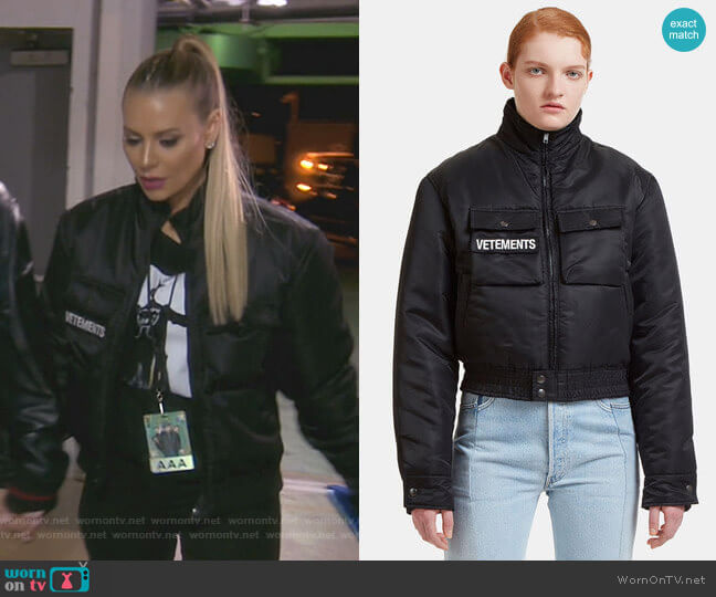 Vetements Reversible Police Jacket worn by Dorit Kemsley on The Real Housewives of Beverly Hills