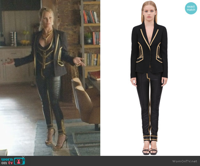 Roberto Cavalli Zipper Cuff Pant worn by Alexis Carrington (Elaine Hendrix) on Dynasty