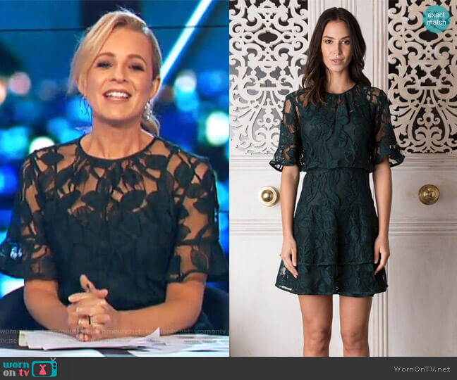 Rodeo Show Petra Lace Dress worn by Carrie Bickmore on The Project