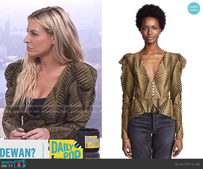 Ronny Kobo Dabria Top worn by Morgan Stewart on E! News