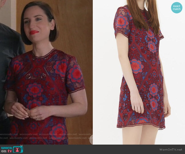 Sandro Lys Dress worn by Jennifer Short (Zoe Lister-Jones) on Life in Pieces