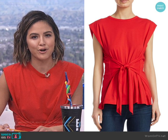 Sandro Sara Shirt worn by Erin Lim on E! News