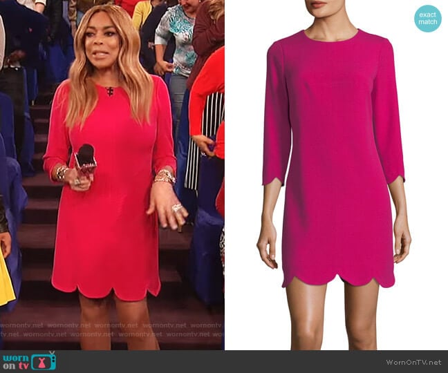 Shoshanna Scalloped Hem Dress worn by Wendy Williams on The Wendy Williams Show