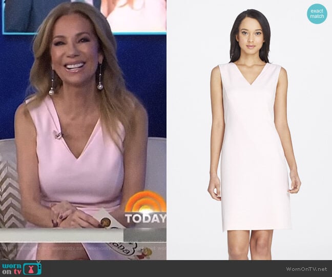 Tahari ASL V-Neck Stretch Twill Sheath worn by Kathie Lee Gifford on Today
