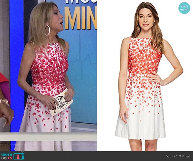 Tahari ASL Faille Petals Fit-and-Flare Dress worn by Kathie Lee Gifford on Today