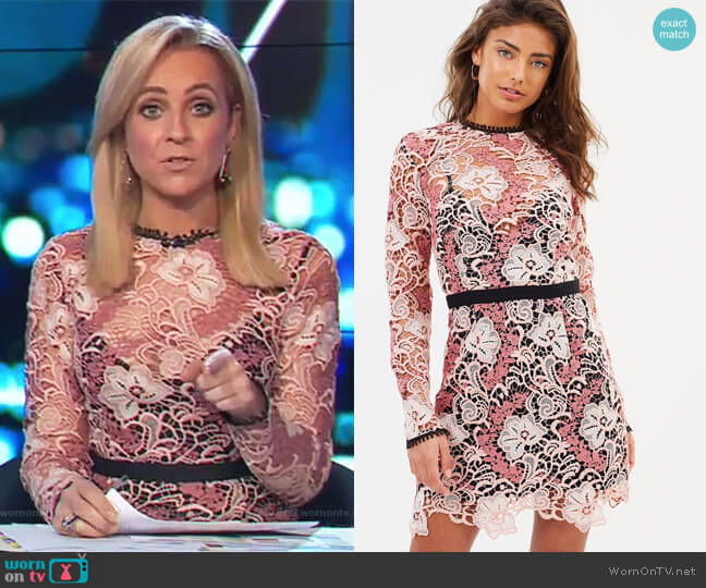 Talulah The Passion LS Mini Dress worn by Carrie Bickmore on The Project