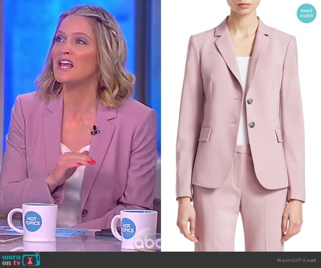 Theory Nichelle Wool Blazer worn by Sara Haines on The View