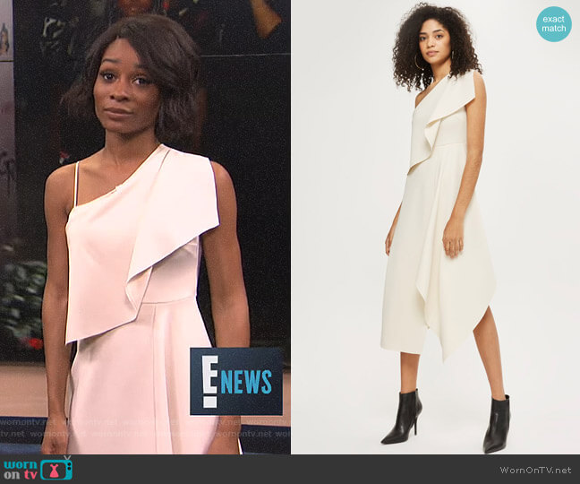 Topshop One Shoulder Dress worn by Zuri Hall on E! News