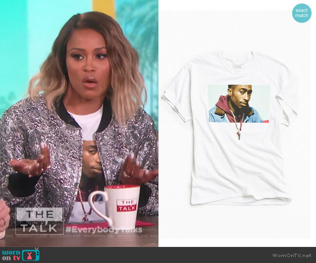 Urban Outfitters Juice X 2Pac Bishop Chain Tee worn by Eve on The Talk