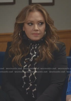 Vanessa’s polka dot smocked blouse on Kevin Can Wait