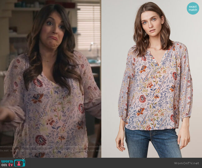 Velvet by Graham & Spencer Kandee Top worn by Colleen Brandon-Ortega (Angelique Cabral) on Life in Pieces