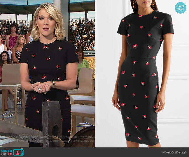 Victoria Beckham Quilted-Knit Cotton-Blend Sheath Dress worn by Megyn Kelly on Today