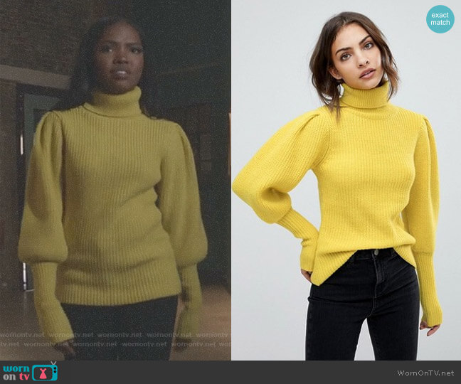 Warehouse Balloon Sleeve Sweater worn by Alexandra Crane (Ryan Destiny) on Star