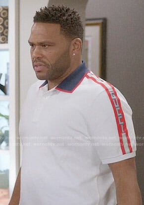 Andre’s white Gucci polo shirt on Black-ish