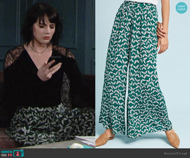 Maeve Acker Wide-Leg Pants worn by Tessa Porter (Cait Fairbanks) on The Young and the Restless