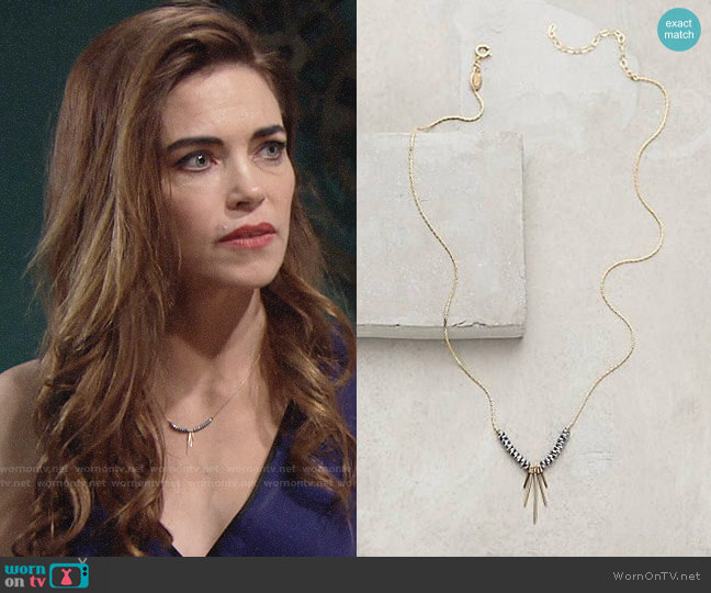 Zerene Necklace from Anthropologie worn by Victoria Newman (Amelia Heinle) on The Young and the Restless