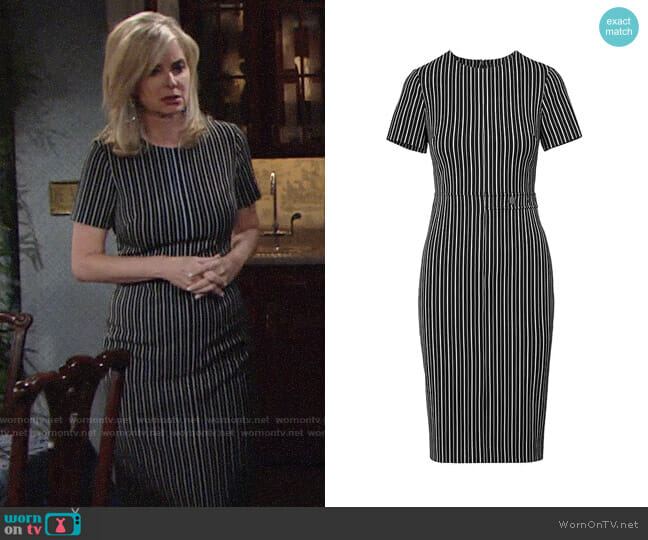 Banana Republic Side-Button Bi-Stretch Sheath Dress worn by Ashley Abbott (Eileen Davidson) on The Young and the Restless