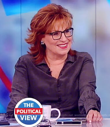 Joy’s black silk blouse on The View