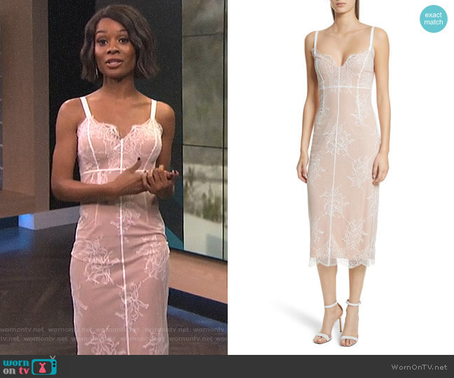 Cinq a Sept Tate Lace Dress worn by Zuri Hall on E! News