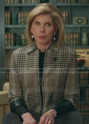 Diane’s plaid jacket on The Good Fight