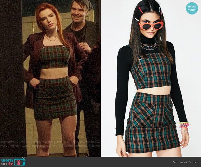 Forest Conflict of Interest Plaid Top from Dolls Kill worn by Paige Townsen (Bella Thorne) on Famous in Love