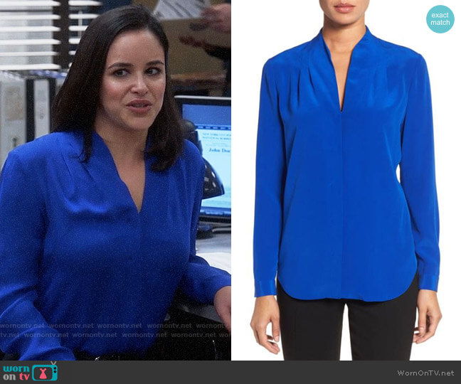 Elie Tahari Bea Top worn by Amy Santiago (Melissa Fumero) on Brooklyn Nine-Nine