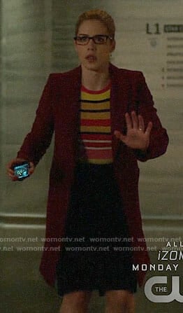 Felicity’s red coat on Arrow