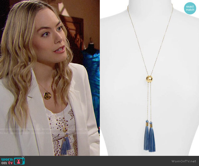 Gorjana Carmen Necklace worn by Hope Logan (Annika Noelle) on The Bold and the Beautiful