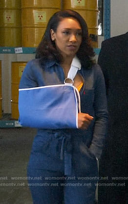 Iris’s denim jumpsuit on The Flash