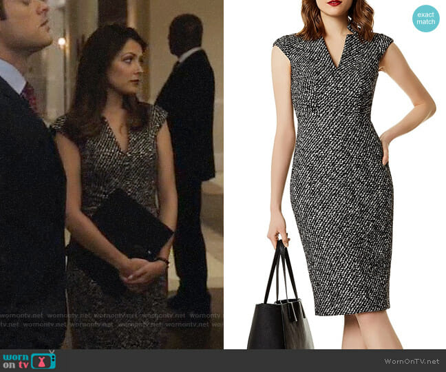 Karen Millen Tweed Sheath Dress worn by Emily Rhodes (Italia Ricci) on Designated Survivor