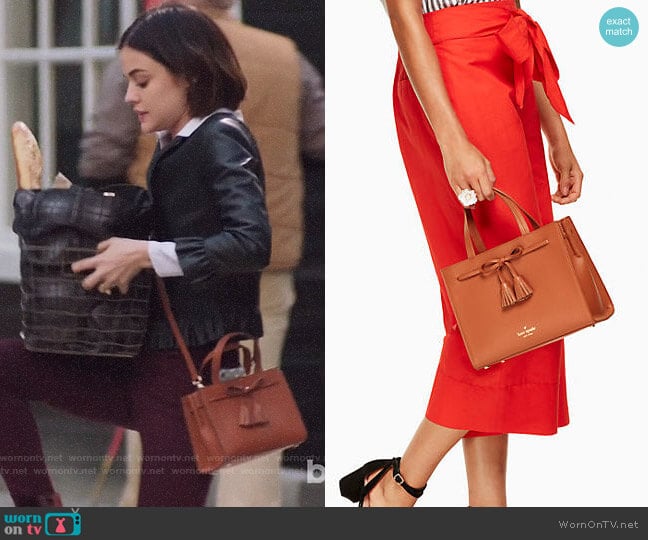 Kate Spade Hayes Street Mini Isobel Bag worn by Stella Abbott (Lucy Hale) on Life Sentence