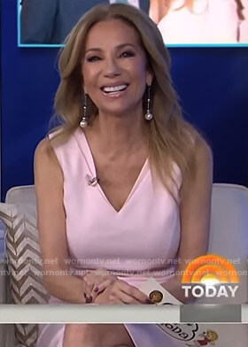 Kathie’s pink v-neck sleeveless dress on Today