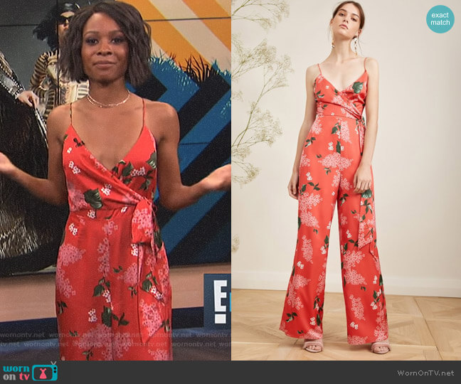 Keepsake This Moment Jumpsuit worn by Zuri Hall on E! News