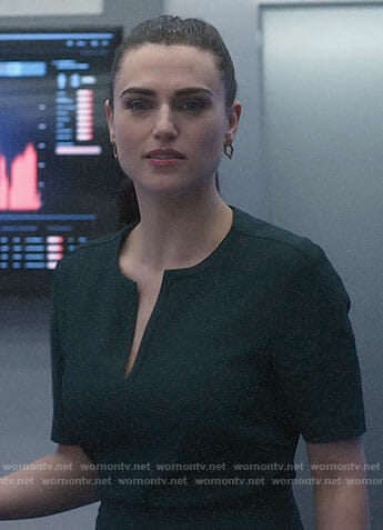 Lena’s dark green dress on Supergirl