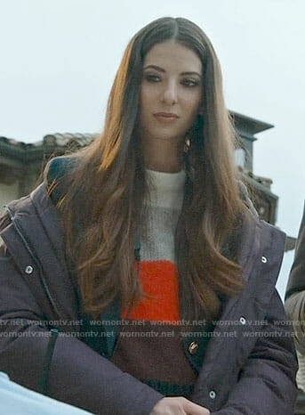 Madison’s striped sweater on UnReal