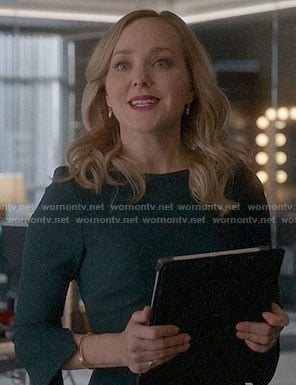 Marissa’s green peplum dress on Bull