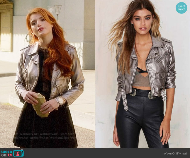 Sage Moto Jacket from Nasty Gal worn by Paige Townsen (Bella Thorne) on Famous in Love
