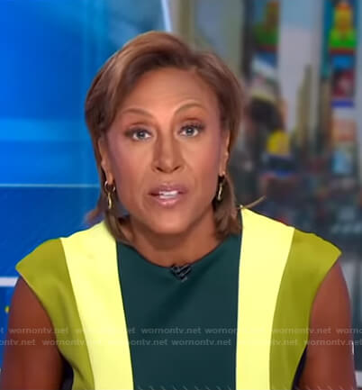 Robin’s green striped dress on Good Morning America
