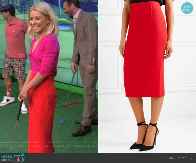 Roland Mouret Arreton Skirt worn by Kelly Ripa on Live with Kelly and Mark