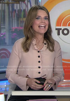 Savannah’s pink scalloped blouse on Today