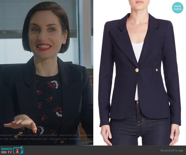 Smythe Duchess Wool Blazer worn by Jennifer Short (Zoe Lister-Jones) on Life in Pieces