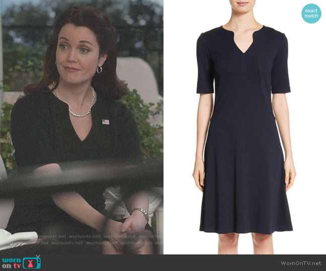 St. John Collection Milano Knit A-Line Dress worn by Mellie Grant (Bellamy Young) on Scandal