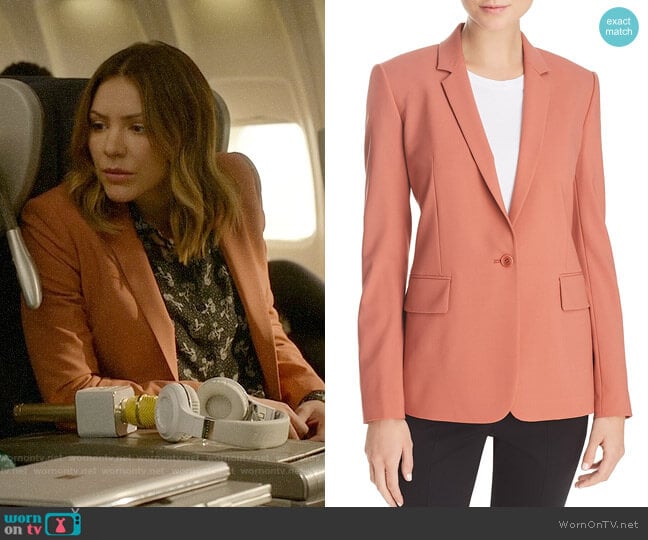 Theory Essential Blazer in Pink Russet worn by Paige Dineen (Katharine McPhee) on Scorpion