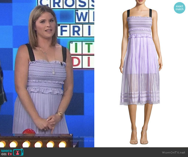 Three Floor Smocked Midi Dress worn by Jenna Bush Hager on Today